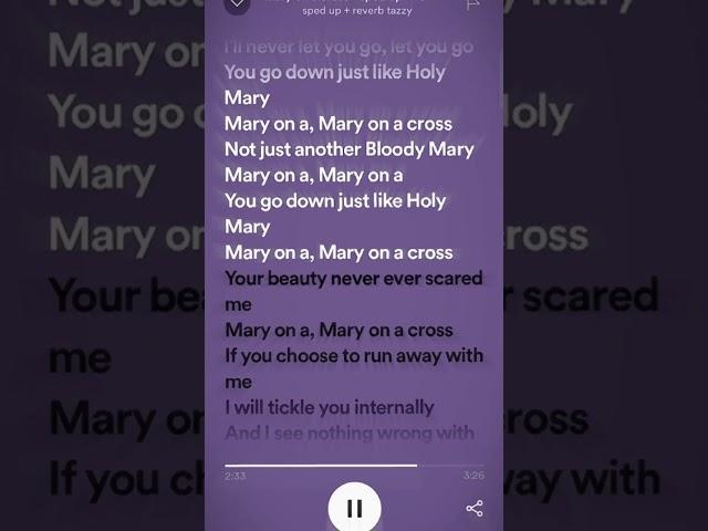 Mary on a cross // sped up // FW!!