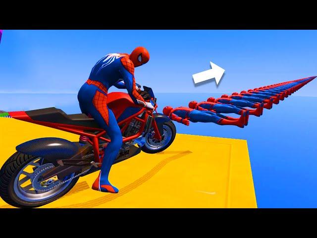 Spiderman Balapan Motor Challenge Seru - GTA V Mods