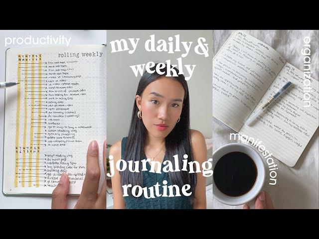 my daily + weekly journaling routine for productivity & organization | how i use the rolling weekly