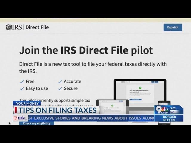 Tips on filing taxes