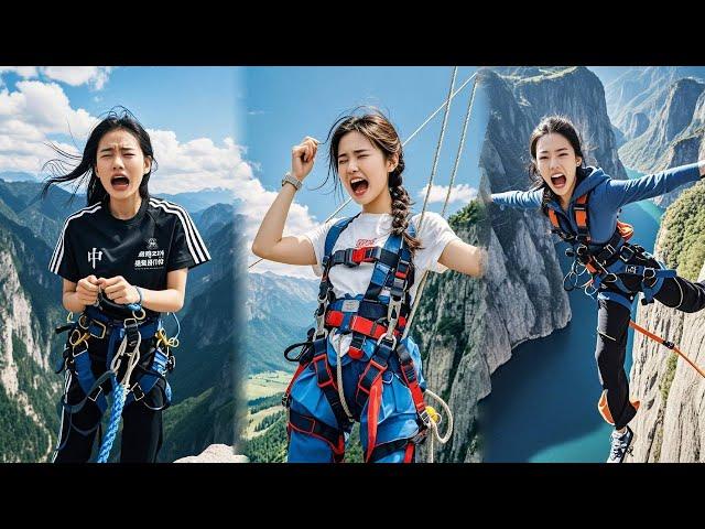 Bungee Jumping Scares Them Bungee Jumping With Rope In Beautiful Place#extreme