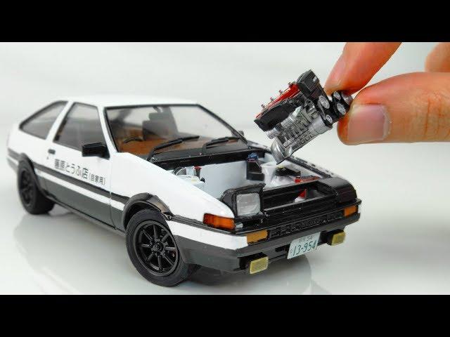 How to Build a Super Realistic Initial-D Toyota AE86 Step by Step: Aoshima 1/24 Model Kit