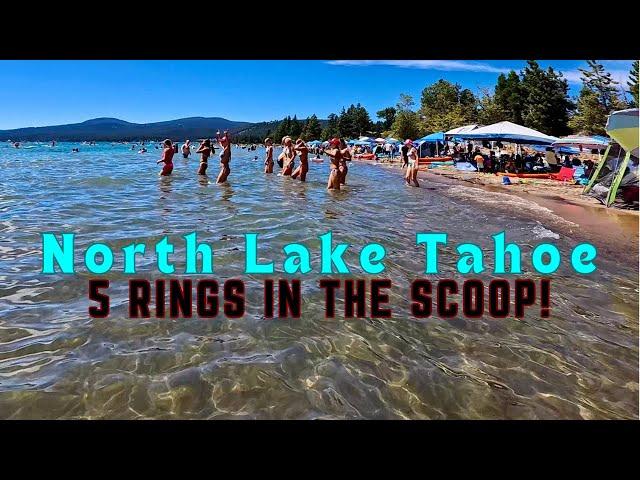 Beach Metal Detecting At Lake Tahoe | 5 Rings In The Scoop !