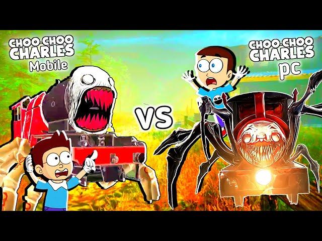 Choo Choo Charles PC vs Choo Choo Charles Mobile | Shiva and Kanzo Gameplay