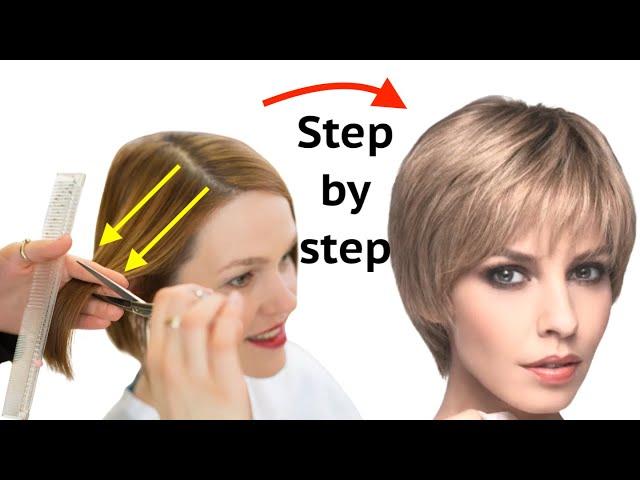 How To Cut Your Own Hair Into Cascade Haircut  Step by Step | Layers Haircut Tutorial Eva Lorman