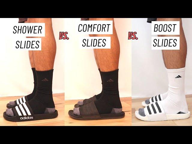 ULTIMATE Adidas Slides Guide - Which Is Best??? Adilette Shower vs. Comfort vs. Boost Slides