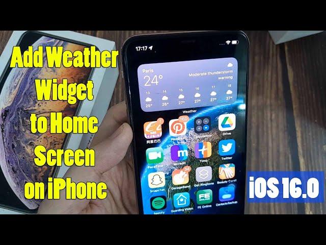 How to Add Weather Widget to Home Screen on iPhone (iOS 16.0)?