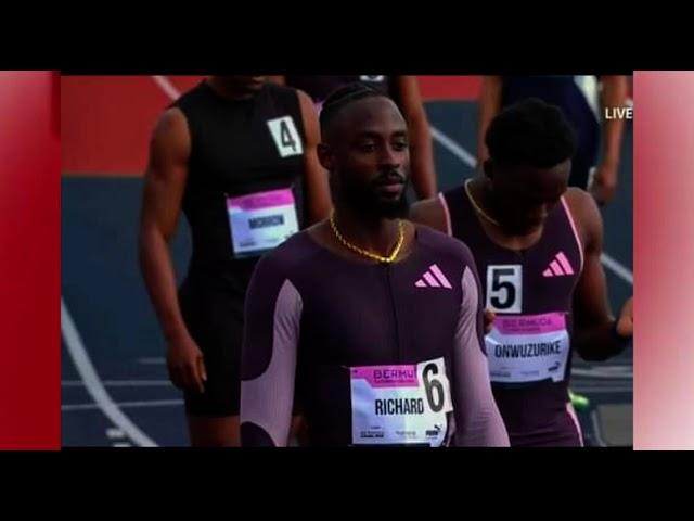 Jereem Richards  won the men's 200m at the Bermuda Grand Prix in 20.39s (4.9)