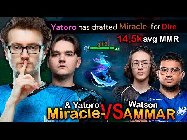 Miracle- CARRYING Yatoro VS Watson & Ammar in this 14,5k Avg HIGH MMR