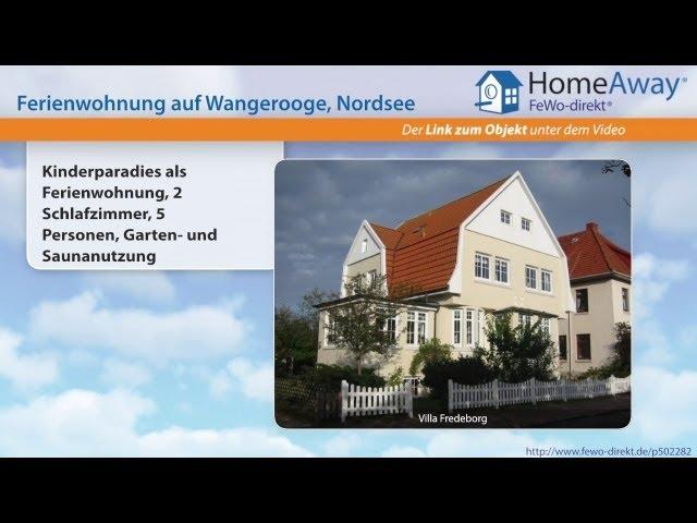 Wangerooge: Kinderparadies als Ferienwohnung, 2 Schlafzimmer, 5 Personen - FeWo-direkt.de Video