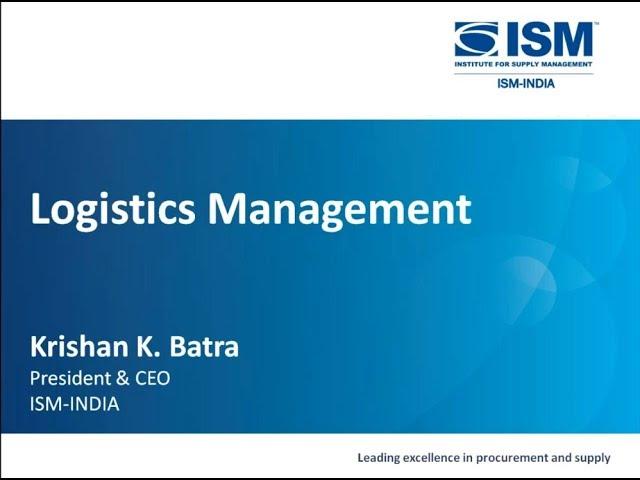 Webinar on 'Logistics Management'