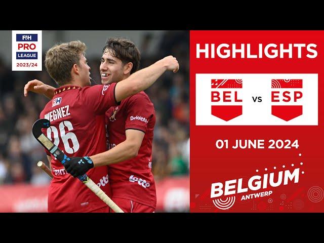 FIH Hockey Pro League 2023/24 Highlights - Belgium vs Spain (M) | Match 2