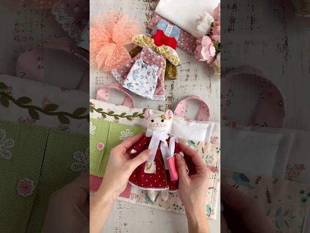 Cute cloth toy cat with clothes, gift for children