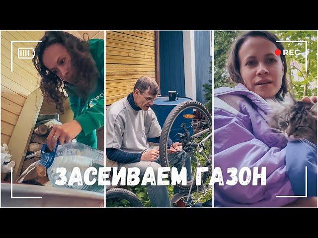 ВЛОГ: Продолжаем разбирать чердак | Сажаем газон | О, кого я поймала! 24.06.24