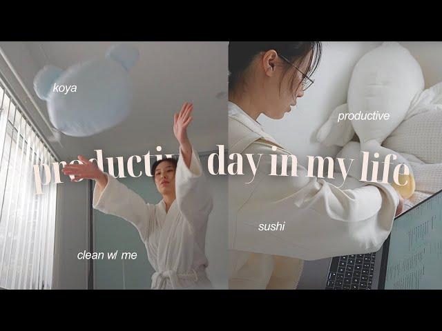 productive days in my life: clean w/ me, sushi | digital diaries vlog 