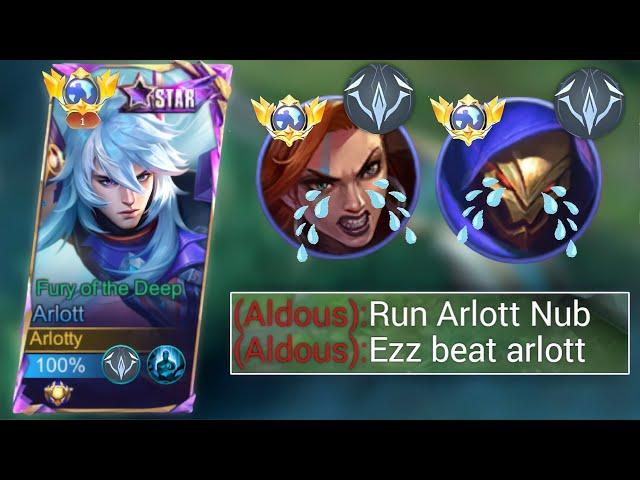 ARLOTT WITH THE WAR CRY EMBLEM REALLY MAKES THE ENEMY CRY! (You must try this) - Mobile legends