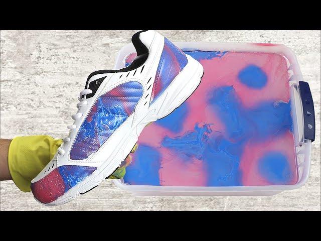 How To Hydro Dip | Hydro Dipping $10 Walmart Shoes Galaxy Pattern