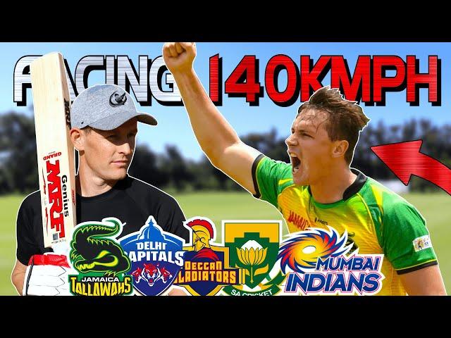 Batting against a Pro CPL FAST BOWLER | 140kmph | Plus Fast Bowling Tips