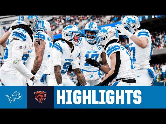 Jared Goff throws for 336 yards and 3 TD in 34-17 win | Lions at Bears NFL Week 16 Highlights