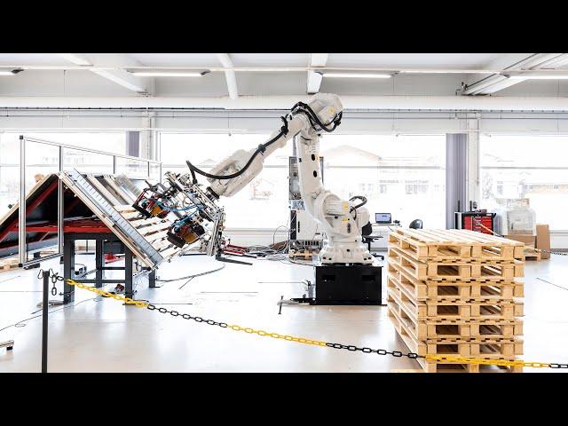 Paletten produzieren mit einem Roboter - RN4017 Palettenfertigungsroboter