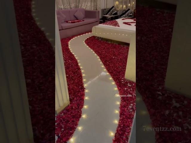 First night decoration| just Married Decoration| wedding night room decoration| flower decoration