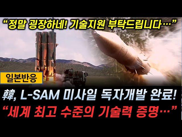 [일본반응] 한국, L-SAM 장거리 지대공 미사일 독자개발 완료! "세계 최고 수준의 기술력 증명"