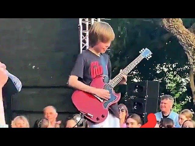 10 Year-Old Kid Rocks Guns N Roses' Sweet Child of Mine!