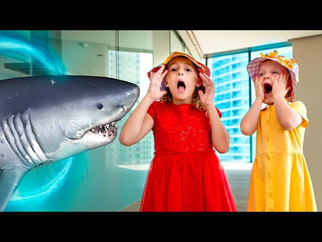 Five Kids Scary Flying Shark Halloween + more Children's Songs and Videos