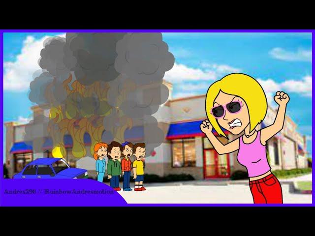 Karen Destroys Chuck E. Cheese's on Caillou's Birthday/Arrested