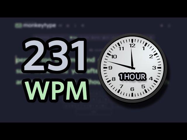 TYPING 231 WPM FOR AN HOUR... [WR]