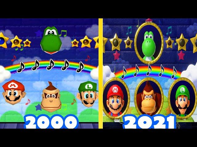 Mario Party Superstars vs Mario Party 2 - Yoshi vs Mario vs Donkey Kong vs Luigi (Compare Minigames)