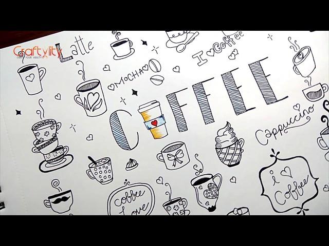 Coffee Doodle | Fun Doodling | Coffee Mugs doodle | How to Doodle