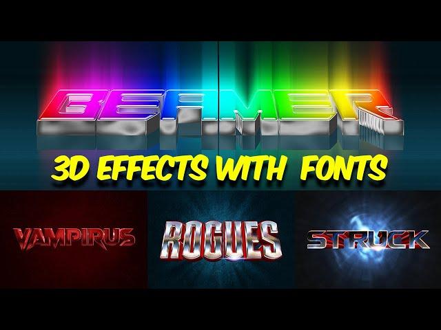 New 3D Text Effect With Fonts Download For Photoshop |Sheri Sk| |Text Effect|