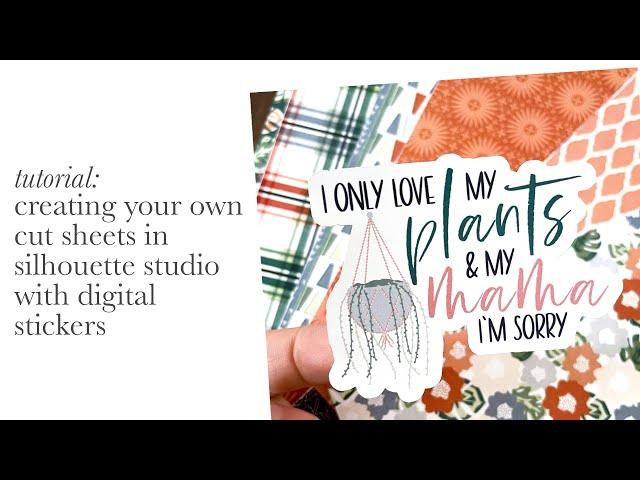 Silhouette Tutorial | Creating Your Own Cut Sheets with Digital Embellishments in Silhouette Studio!