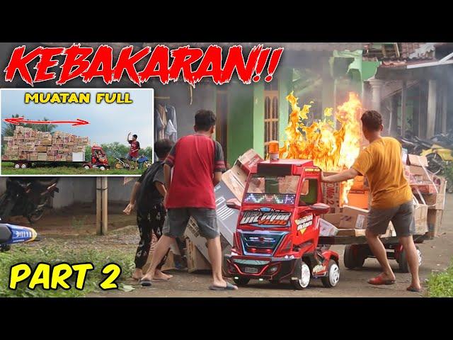 MINI TRUCK TRAILERS OVERLOAD!! TRUK DIMAS PERTAMAKALI MUATAN PANJANG TERBAKAR