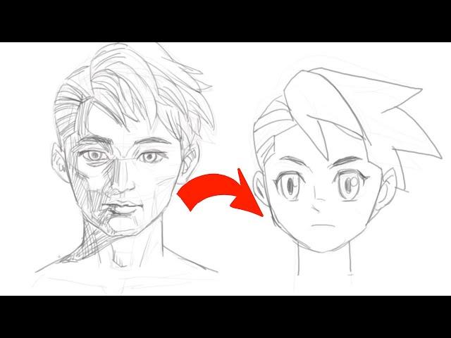 How to create a comic character from (Realistic to Anime)