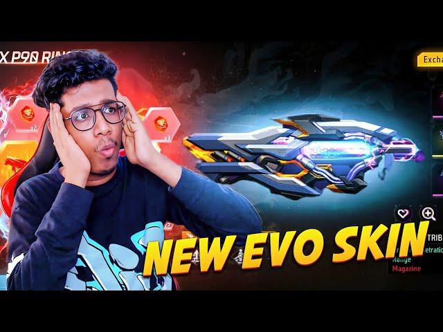 Freefire | Spinning New P90 Evo Skin  Rip Diamonds  Akshay Akz