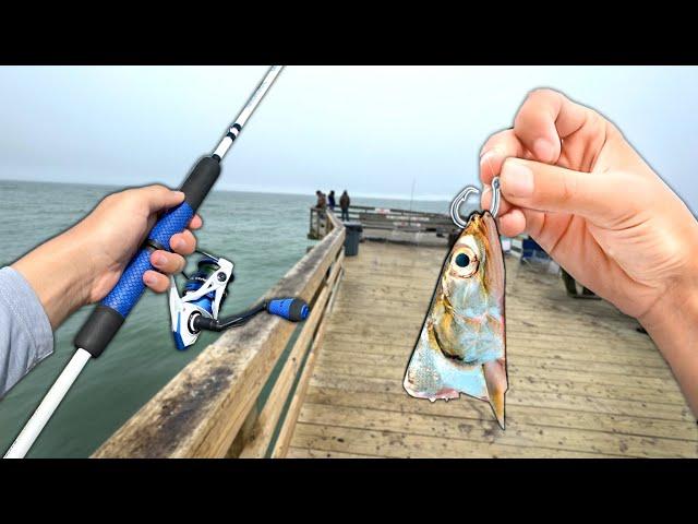 Fishing a PIER with CUT BAIT for Whatever Bites!! (Unexpected Catch)