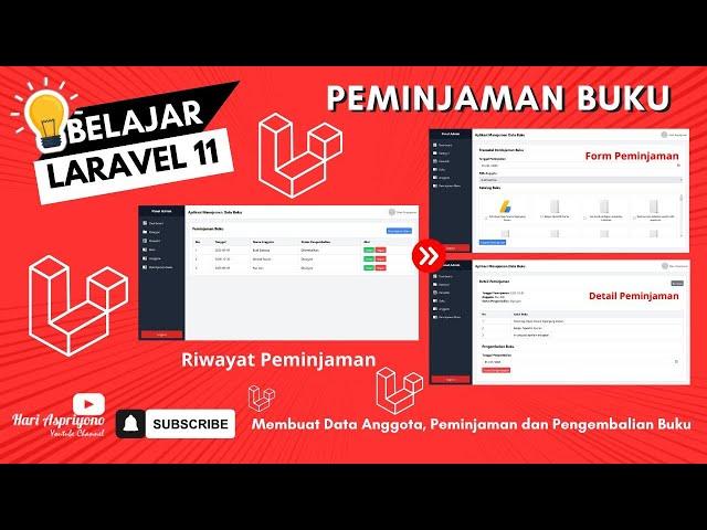 Tutorial Laravel 11: Membuat Transaksi Peminjaman Buku dengan Relasi Data Anggota dan Tailwind CSS