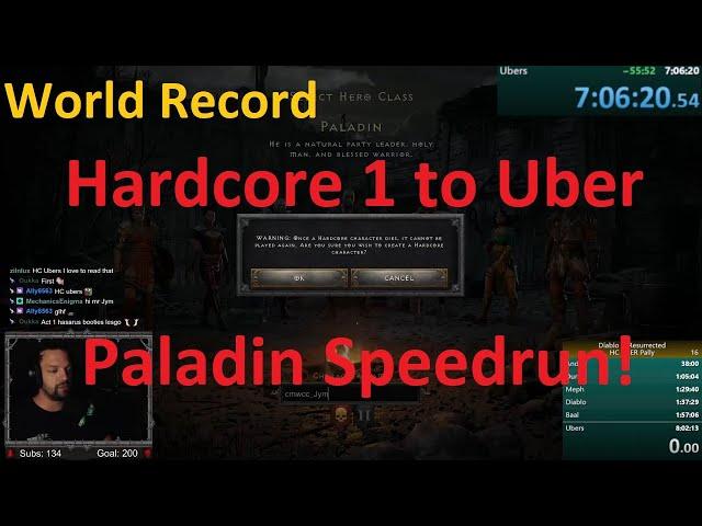 [HC WR] 1 to Ubers Pally Speedrun! - Diablo 2 Resurrected