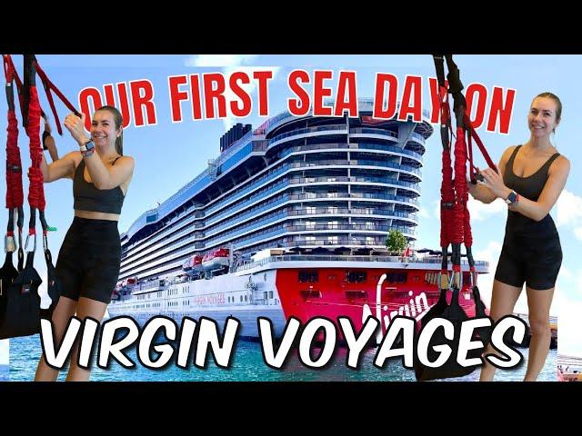 A FULL SEA DAY ON  VIRGIN VOYAGES SCARLET LADY | Working Remote on a Transatlantic Cruise