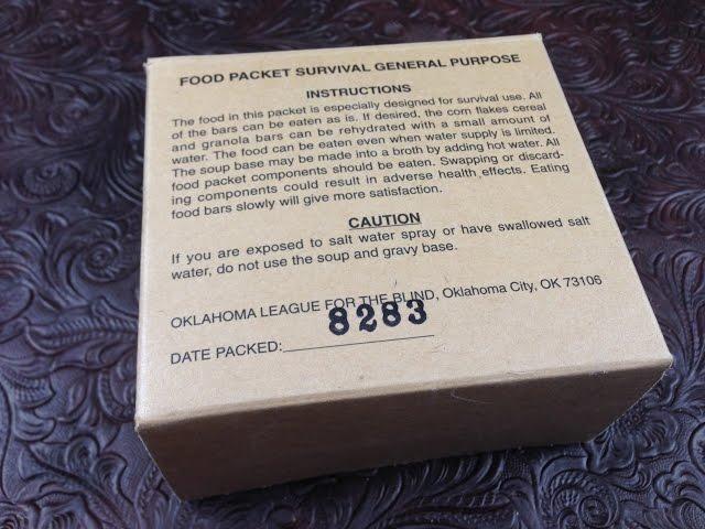 MRE Review 2008 Food Packet Survival General Purpose Review