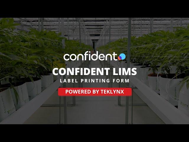 Confident LIMS & TEKLYNX CODESOFT Label Printing Form
