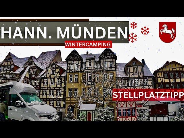 ️ Wintercamping in Hannoversch Münden: Zwischen Werra und Fulda im Wohnmobil  Flussinsel