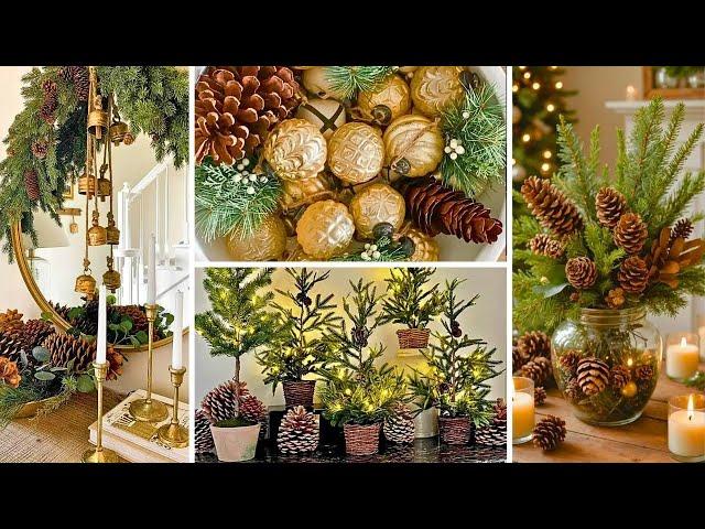 Lovely Christmas Pinecone Display Ideas