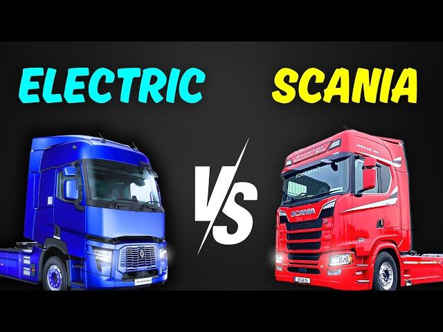 ETS2 - Electric VS Diesel Truck | Electric Renault VS Scania V8