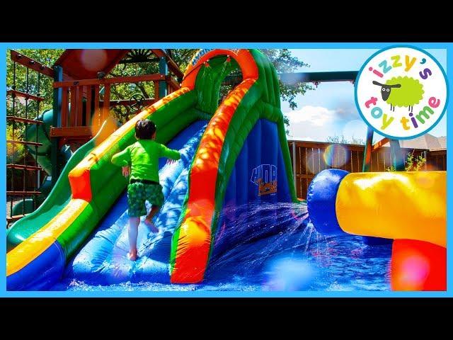 BLAST ZONE HYDRO RUSH! Fun Family Outdoors Pretend Play with WATER!