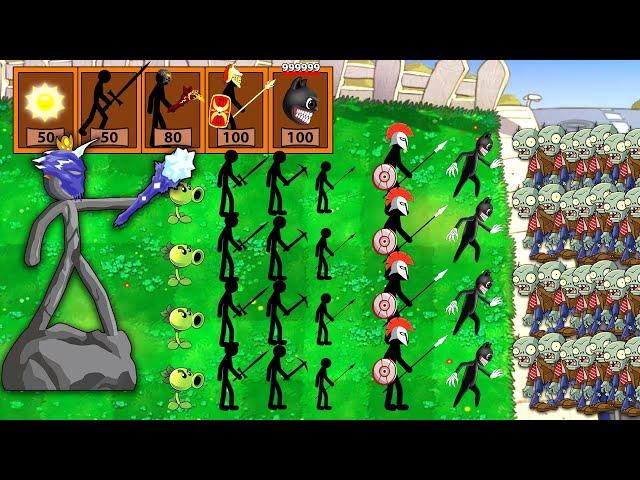 Stick war Legacy vs Plants vs Zombie Animation - Stickman vs Gargantuar Zombies