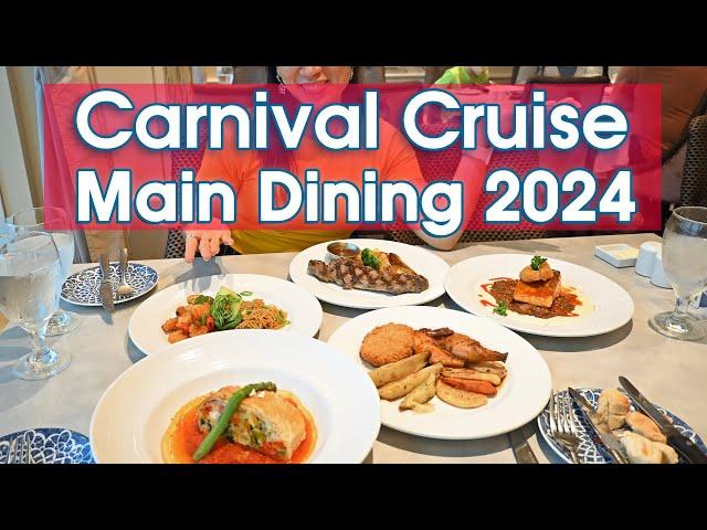 Carnival Cruises Dinner Guide 2024 | Menus & Food at MDR