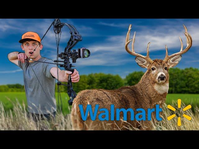 Deer Hunting with Walmart's Cheapest Bow and Arrow!